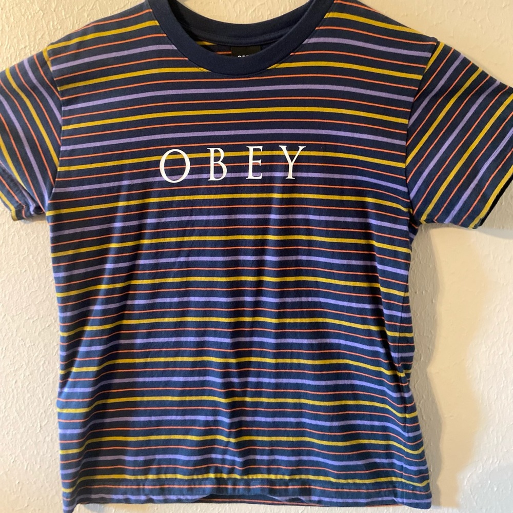 Obey striped shirt